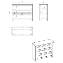Küchenmöbel mit Theke in Weiß & Grau - Eture (sechsteilig)^Wohnen Online