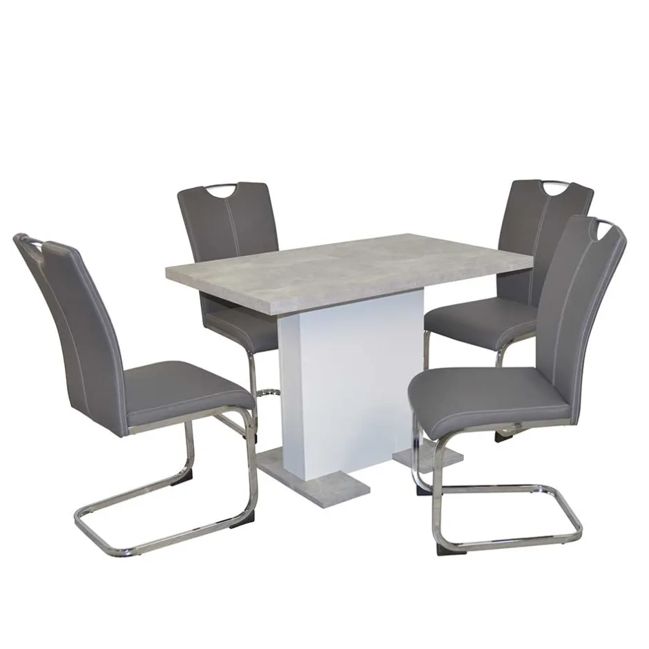 Wohnen Küchentisch & Swingstühle Kombination - Abigail (fünfteilig)