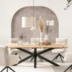 Wohnen Küchentisch mit Baumkanten Eiche - Deconda