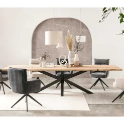 Wohnen Küchentisch mit Baumkanten Eiche - Deconda