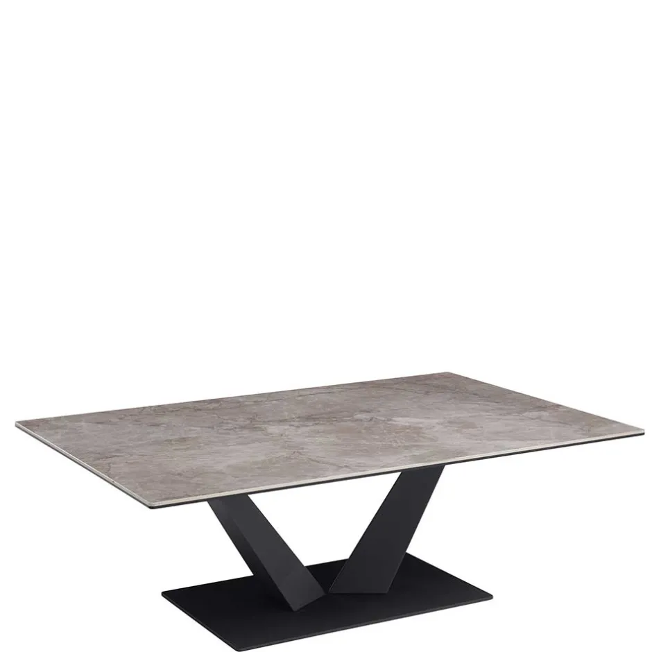 Wohnen Keramik Wohnzimmertisch mit V Säulengestell - Ravela