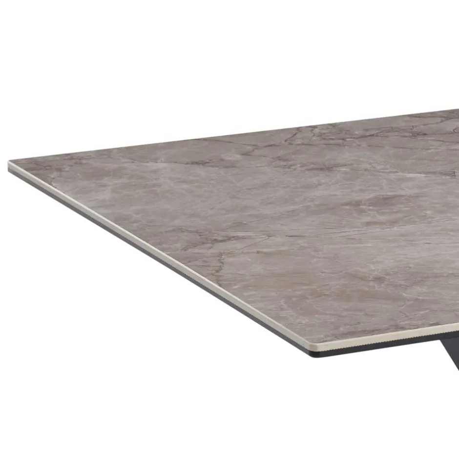 Wohnen Keramik Wohnzimmertisch mit V Säulengestell - Ravela