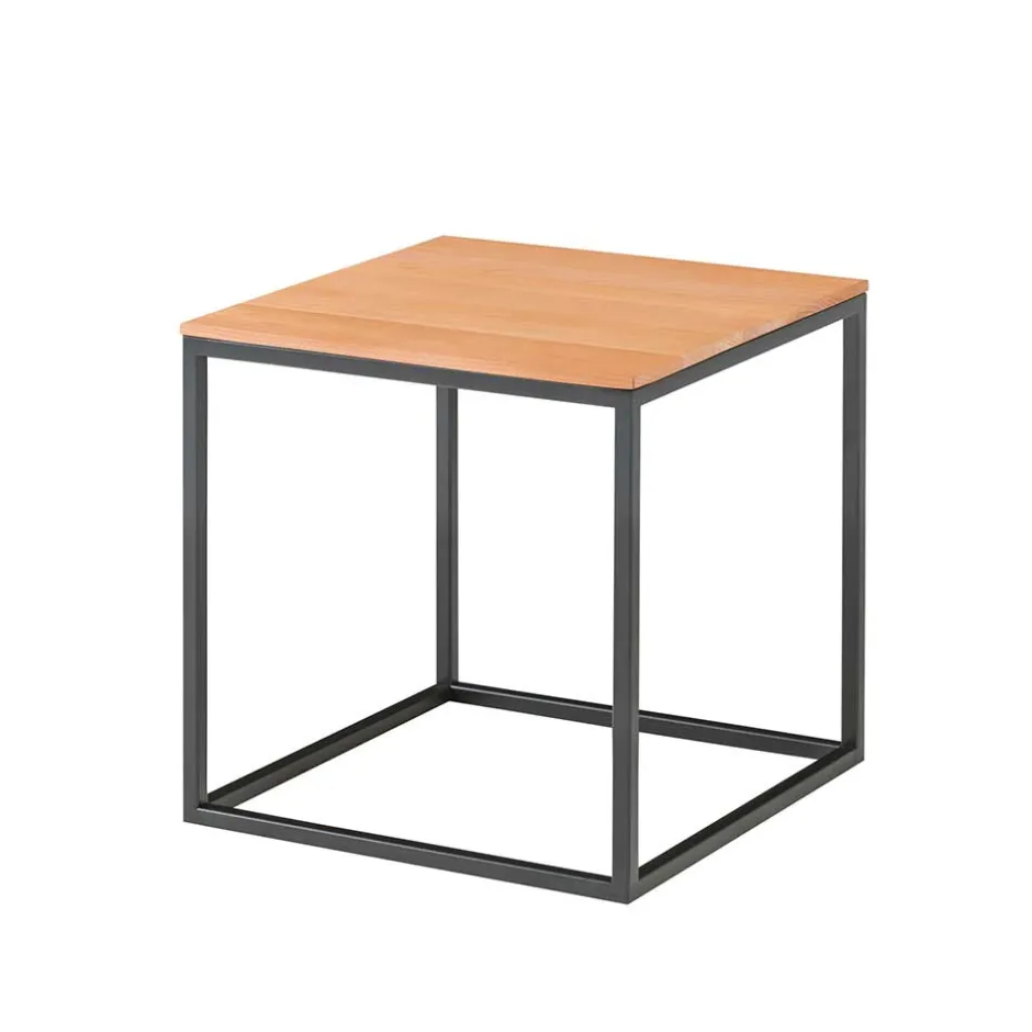Kernbuche Beistelltisch im Würfeldesign - Sidrana^Wohnen Best