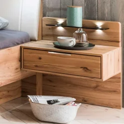 Kernbuche Bett & Nachtkommoden - Krofun (dreiteilig)^Wohnen