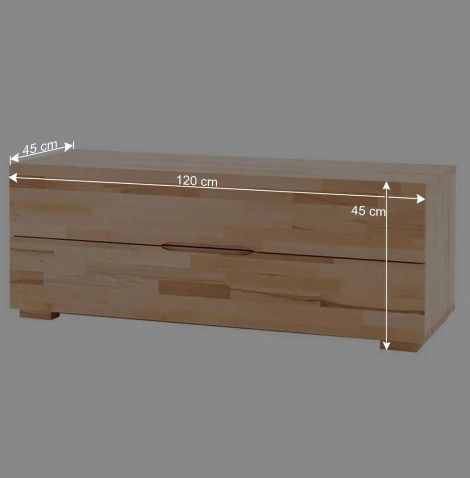 Wohnen Kernbuche Lowboard Clorina geöltes Massivholz