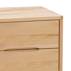 Wohnen Kernbuche Massivholzbett Bevallia mit Nachttisch (zweiteilig)