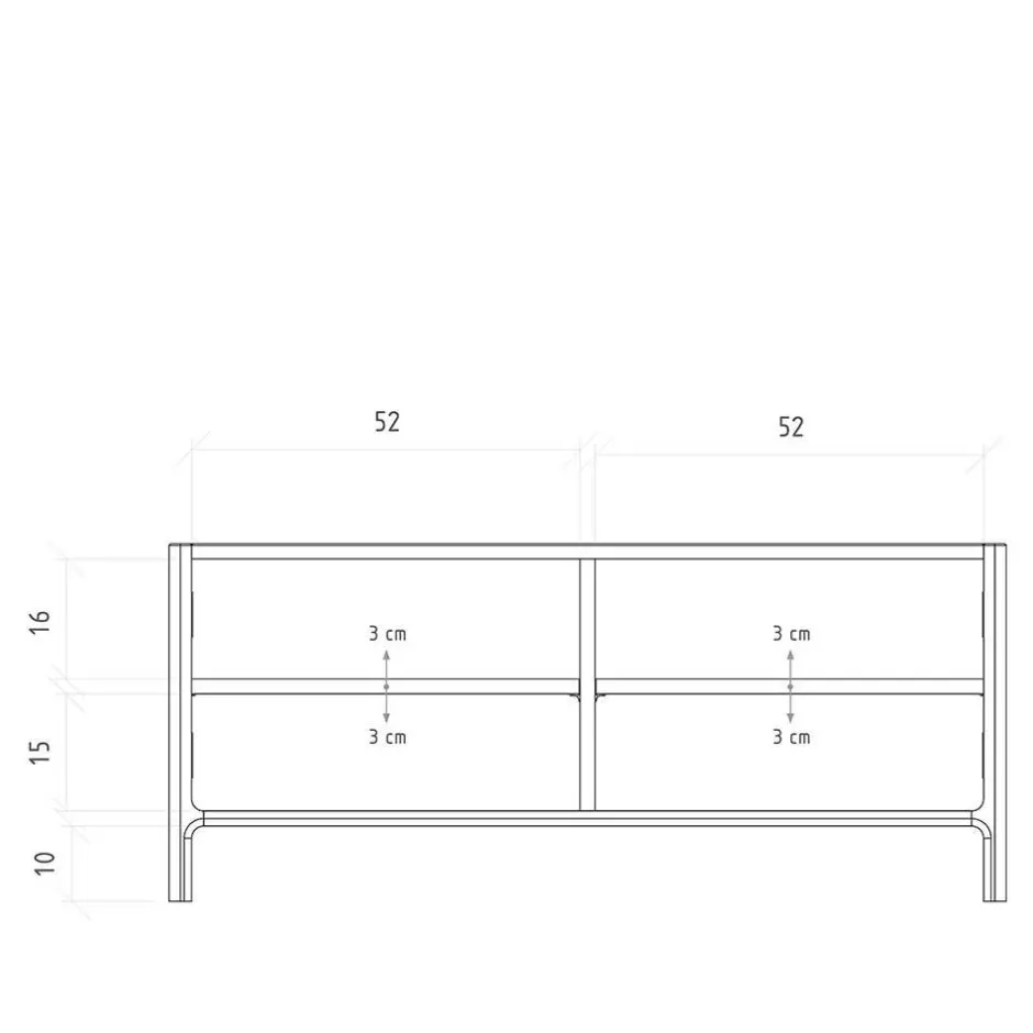 Kernbuche TV Board 2-türig - Lana^Wohnen Discount