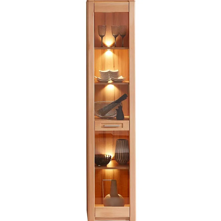 Kernbuche Vitrine mit einer Tür - Amyonta^Wohnen Online