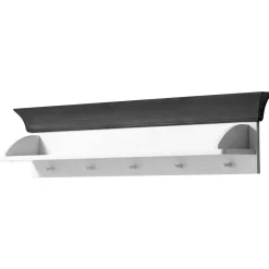 Kinder Wohnen Kiefer Wandboard in Weiß & Grau - Mirandesca