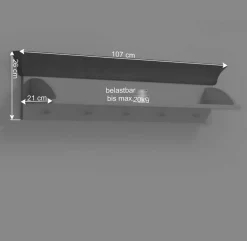 Kinder Wohnen Kiefer Wandboard in Weiß & Grau - Mirandesca