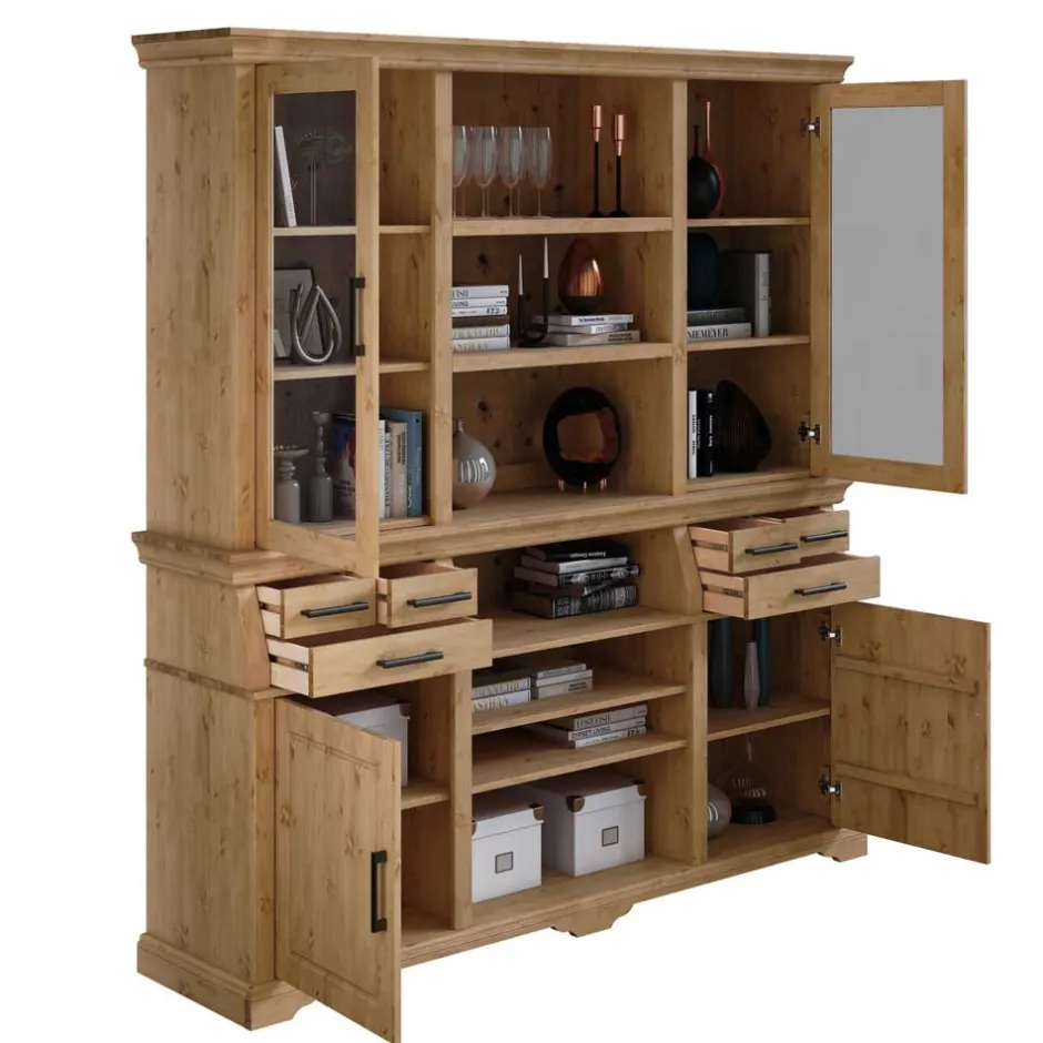 Wohnen Kiefernholz Buffet gebeizt und geölt - Lulzima