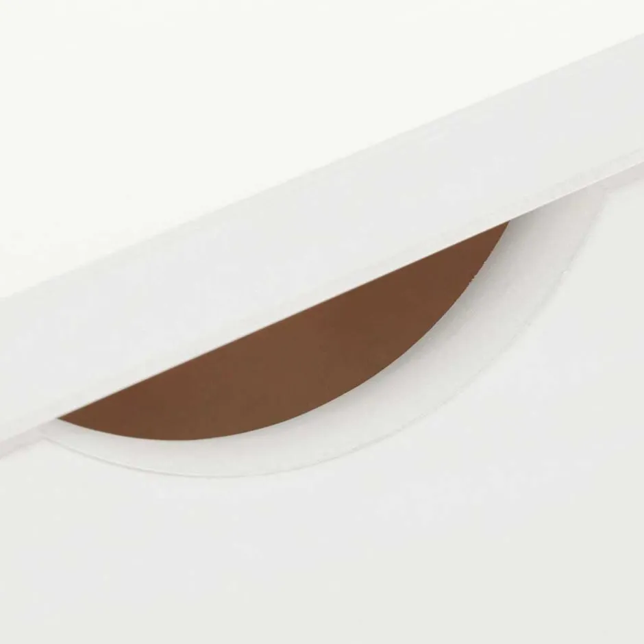 Wohnen Kiefernholz Hochkommode in Weiß lackiert - Herania