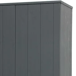 Kiefernholz Kleiderschrank in Grau dunkel - Isnos I^Wohnen Clearance