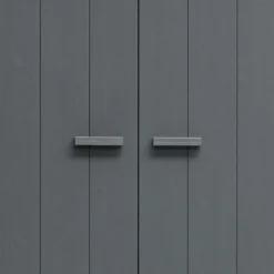 Kiefernholz Kleiderschrank in Grau dunkel - Isnos I^Wohnen Clearance