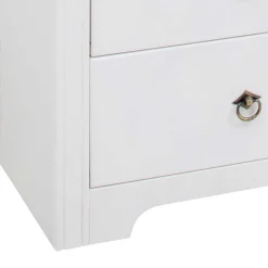 Wohnen Kiefernholz Kommode in Weiß lackiert - Velriva I