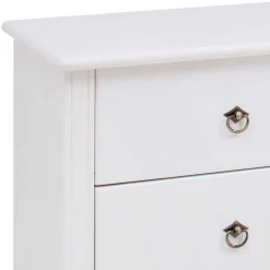 Wohnen Kiefernholz Kommode in Weiß lackiert - Velriva I