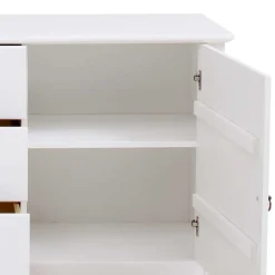 Wohnen Kiefernholz Kommode in Weiß lackiert - Velriva I