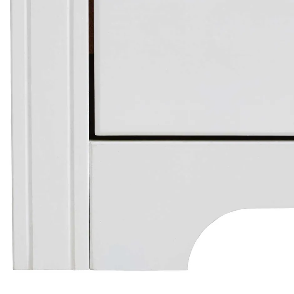 Wohnen Kiefernholz Kommode in Weiß lackiert - Velriva I