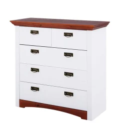 Wohnen Kiefernholz Schubladen Kommode zweifarbig - Beapta