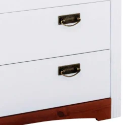 Wohnen Kiefernholz Schubladen Kommode zweifarbig - Beapta