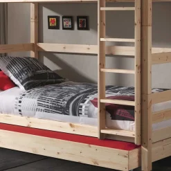 Kinder Wohnen Kiefernholz Stockbett mit Ausziehbett - Lulzima