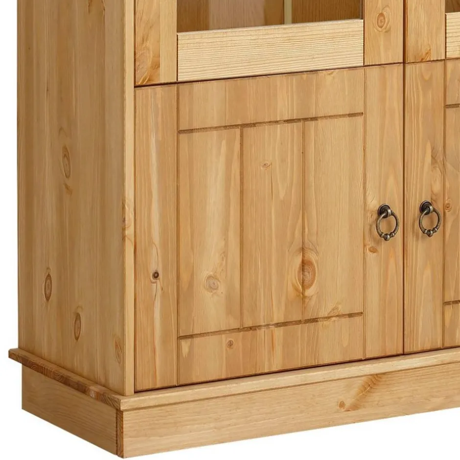 Kiefernholz Vitrine gebeizt und geölt - Goro^Wohnen Outlet