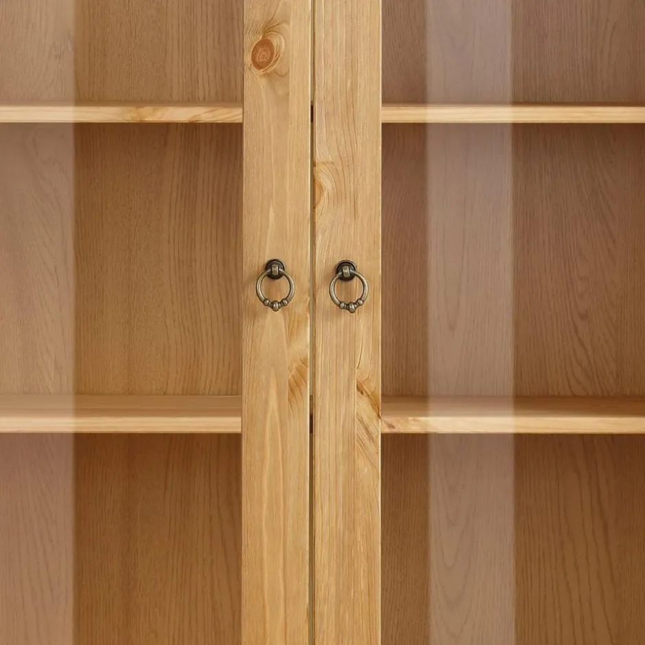 Kiefernholz Vitrine gebeizt und geölt - Goro^Wohnen Outlet