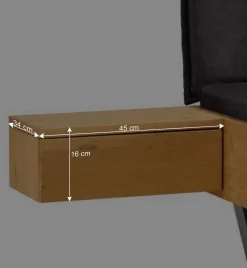 Kiefernholz-Bett gelaugt mit Stoff-Kopfteil - Phiano^Wohnen Hot