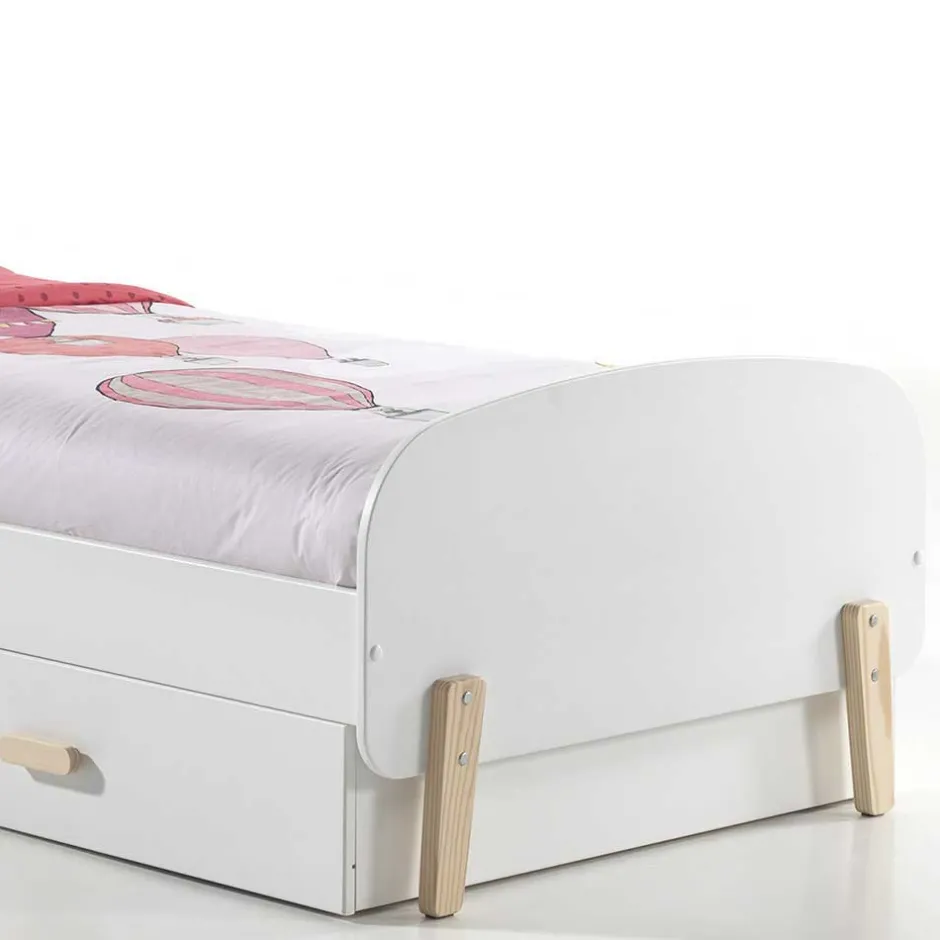 Kinder Ausziehbett in Weiß Natur - Mauricia^Wohnen New