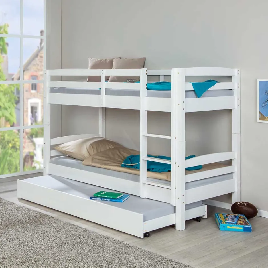 Kinder Wohnen Kinder Etagenbett mit Ausziehbett optional - Samanca