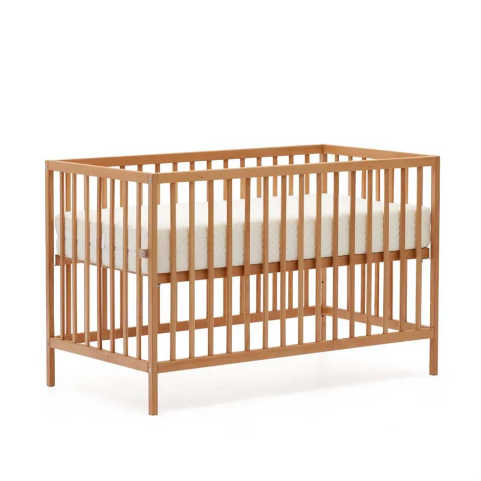 Kinder Wohnen Kinder Gitterbett aus Buche Massivholz - Vichada