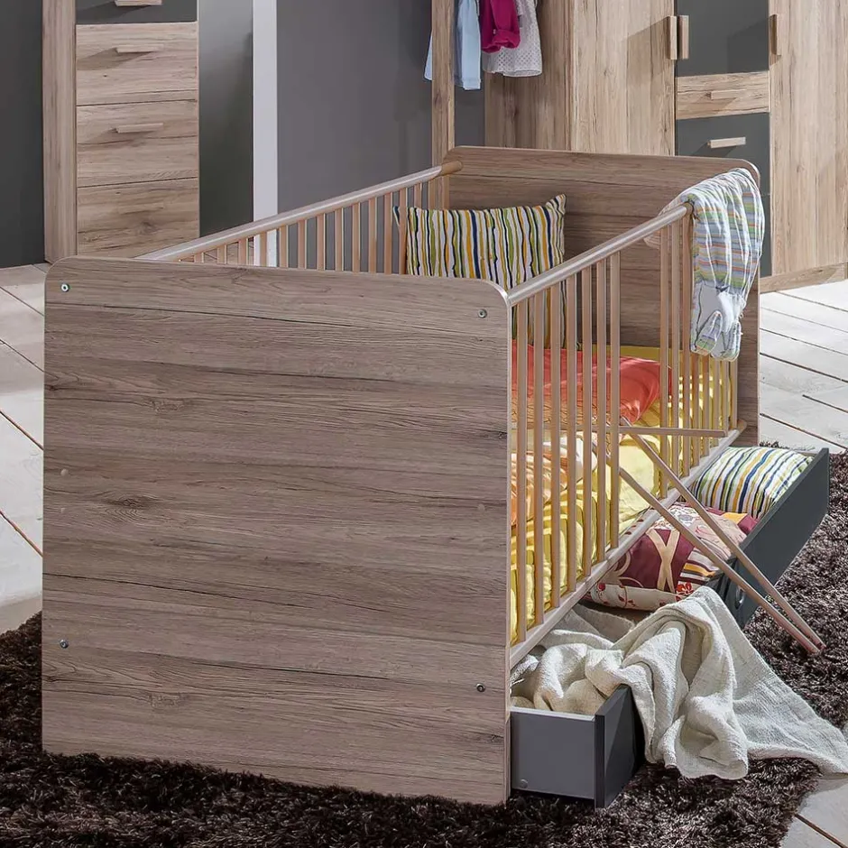 Kinder Wohnen Kinder Gitterbett mit Schublade - Jilamenda