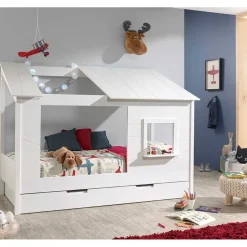 Kinder Wohnen Kinder Hausbett mit Fenster und offenem Dach - Manty