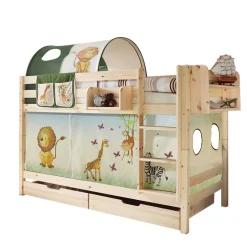 Kinder Kiefernholz-Stockbett in Natur - Nioara^Wohnen Clearance