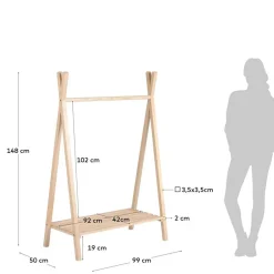 Kinder Kleiderständer aus Buche Massivholz - Pricial^Wohnen Discount