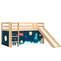 Kinder Wohnen Kinder Rutschbett mit Vorhang Weltall - Ciadas