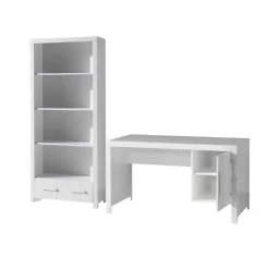 Kinder Schreibtisch und Regal Set - Ellen (zweiteilig)^Wohnen New