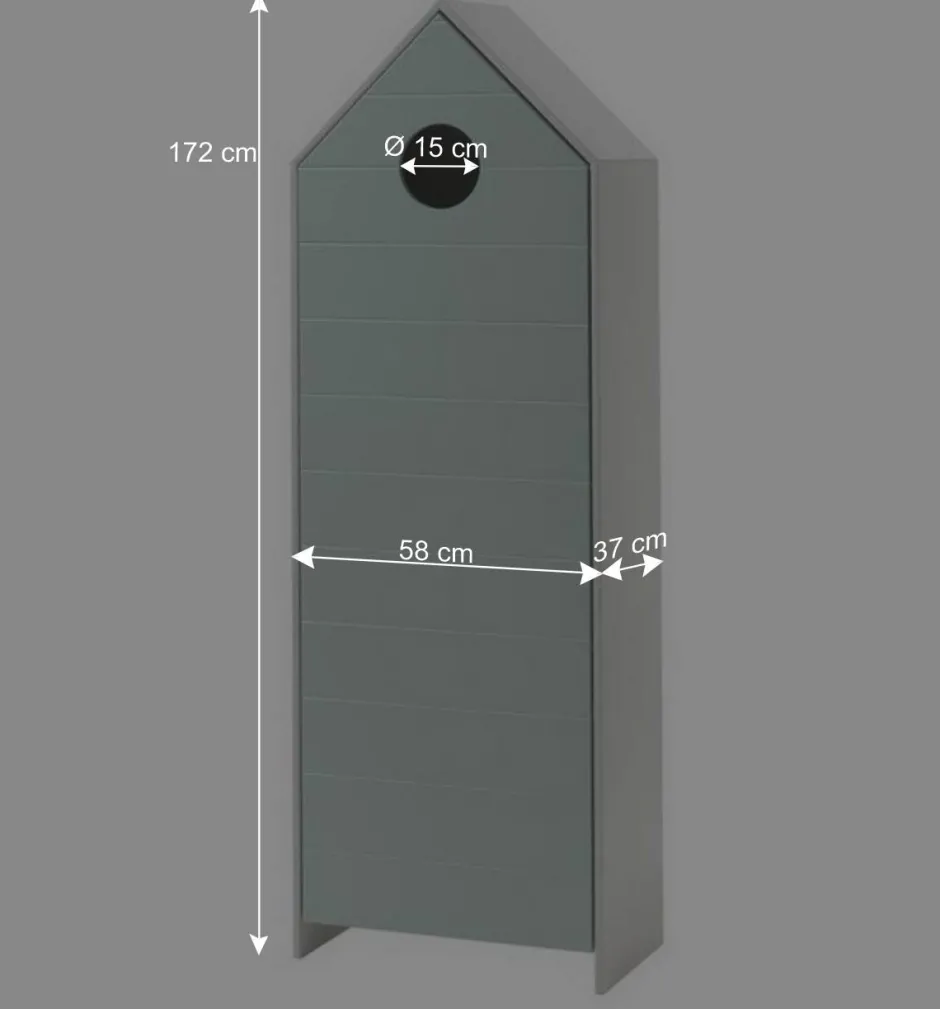 Kinder Wohnen Kinder Schränke & Regal in Häuser Optik - Indefiva (dreiteilig)