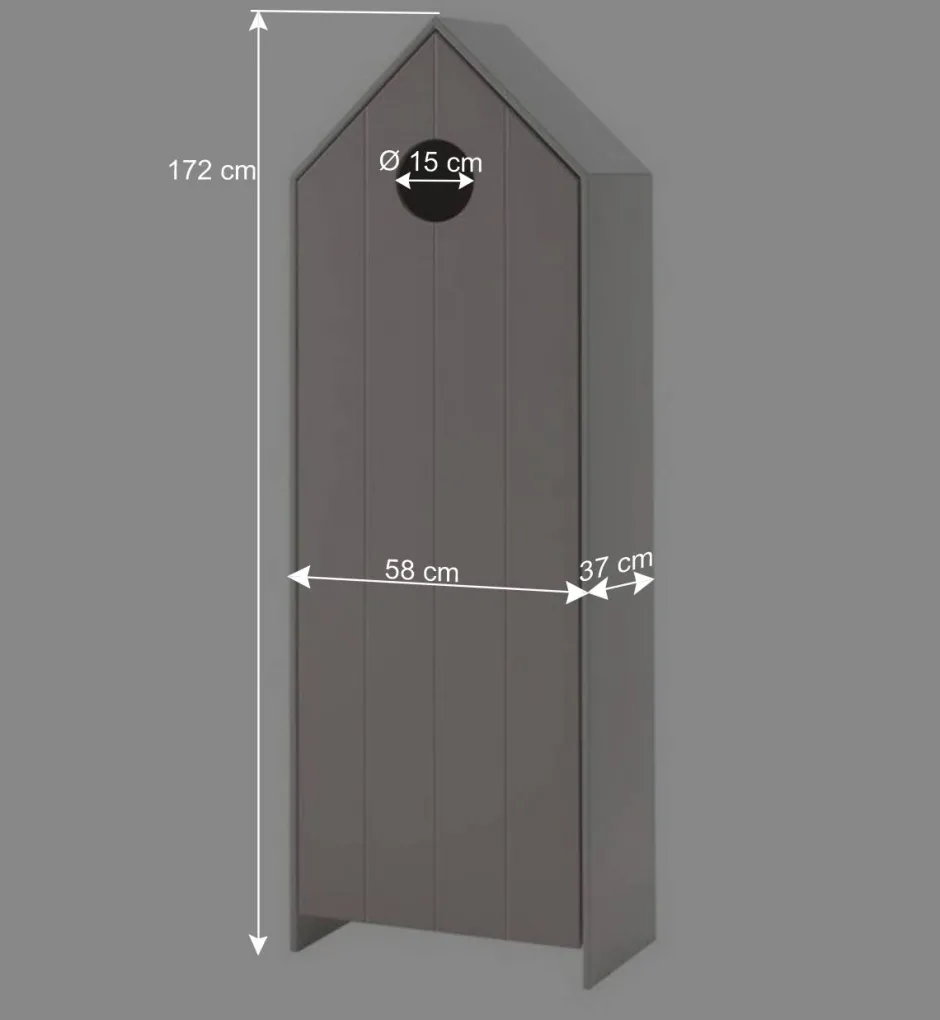 Kinder Wohnen Kinder Schränke & Regal in Häuser Optik - Indefiva (dreiteilig)