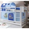 Kinder Wohnen Kinder Stockbett mit Piraten Stoff in Blau - Conday