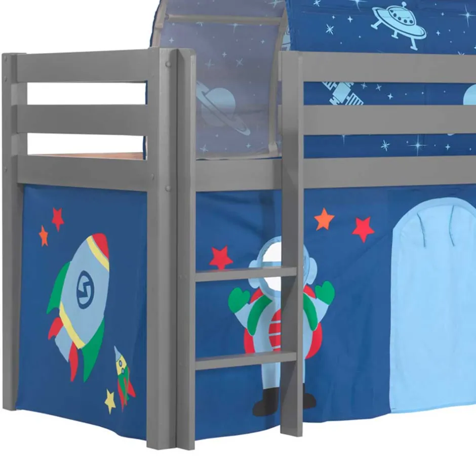 Kinder-Abenteuerbett mit Rutsche Weltraum - Vallino^Wohnen New