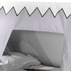 Kinder Wohnen Kinderbett im Zelt Design in Weiß & Hellgrau & Natur - Nutures