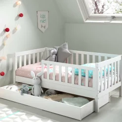 Wohnen Kinderbett in 140x70 mit Rausfallschutz - Cospa