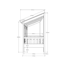 Kinder Wohnen Kinderbett mit Dach & Absturzsicherung Zaun - Zanoas