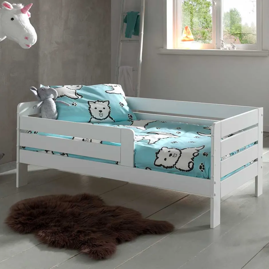 Kinder Wohnen Kinderbett mit Fallschutz - 140x70 Liegefläche - Kolage