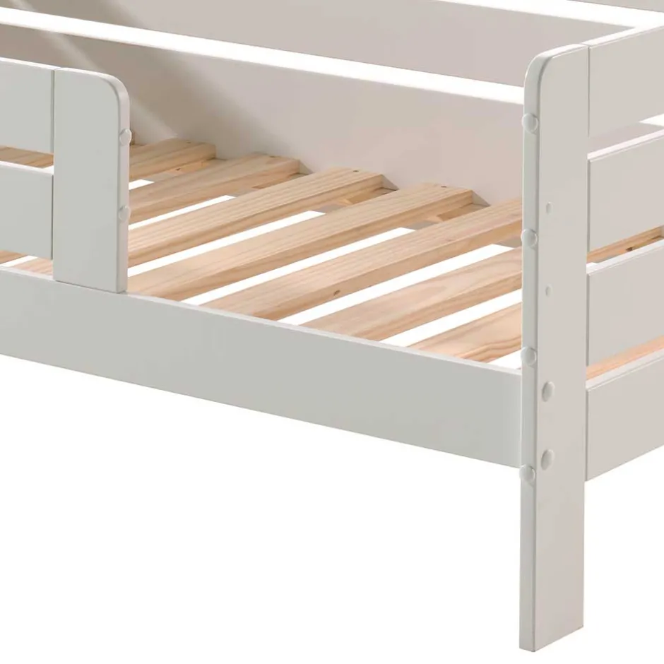 Kinder Wohnen Kinderbett mit Fallschutz - 140x70 Liegefläche - Kolage