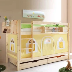 Kinder Wohnen Kinderetagenbett Nikosai in Gelb