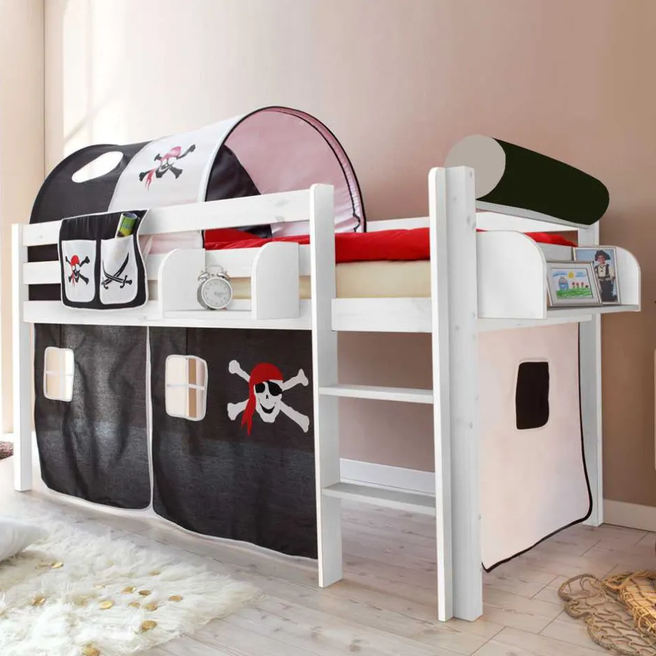 Kinder Wohnen Kinderhochbett Badetta im Piraten Design