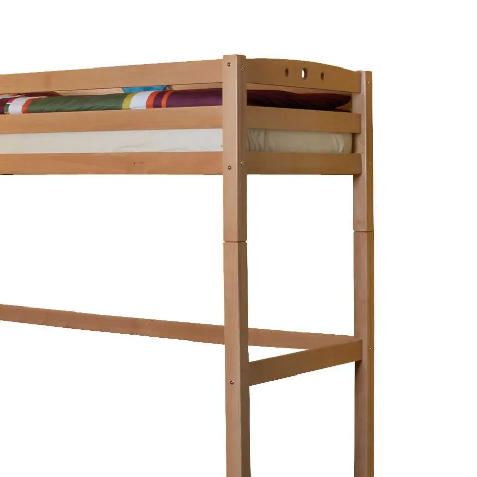 Kinder Wohnen Kinderhochbett Galazo aus Buche Massivholz