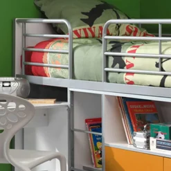 Kinder Wohnen Kinderhochbett Moonio in Orange